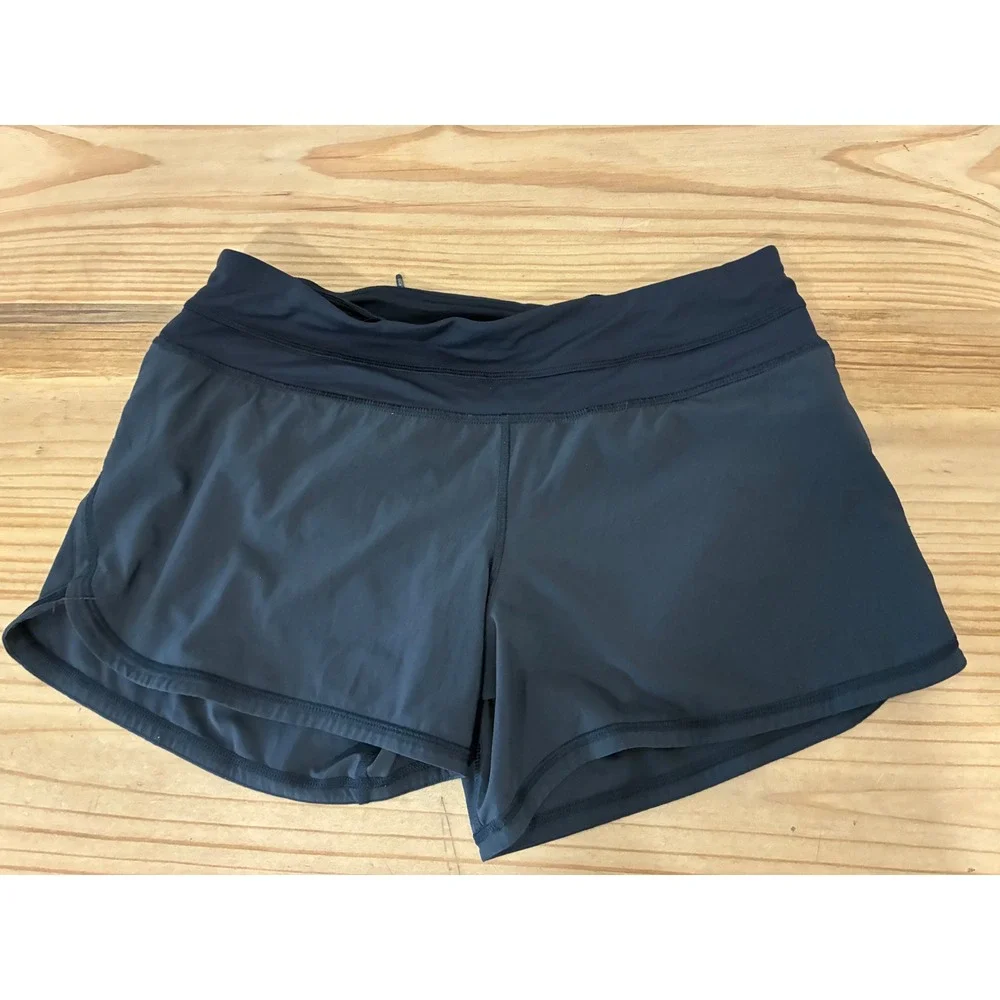 Lululemon Speed Up Low-Rise Lined Shorts 2.5 Black Size 8 Running Workout